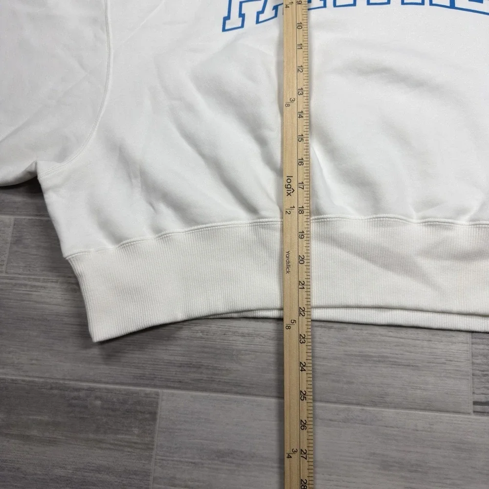 Women's Nike White‎ Carolina Panthers NFL Oversized Pullover Sweatshirt Size Lrg